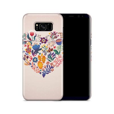 Skal till Samsung Galaxy S8 Plus - Blommigt hjärta