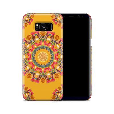 Skal till Samsung Galaxy S8 Plus - Blommigt mönster - Orange