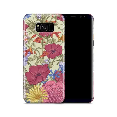 Skal till Samsung Galaxy S8 Plus - Blommor - Beige