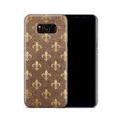 Skal till Samsung Galaxy S8 Plus - Canvas Blommor - Guld/Brun