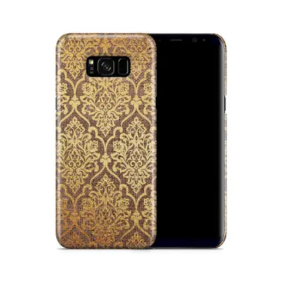 Skal till Samsung Galaxy S8 Plus - Canvas Damask - Guld/Brun