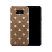 Skal till Samsung Galaxy S8 Plus - Canvas Polka - Guld/Brun