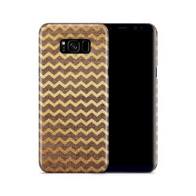Skal till Samsung Galaxy S8 Plus - Canvas Ränder - Guld/Brun