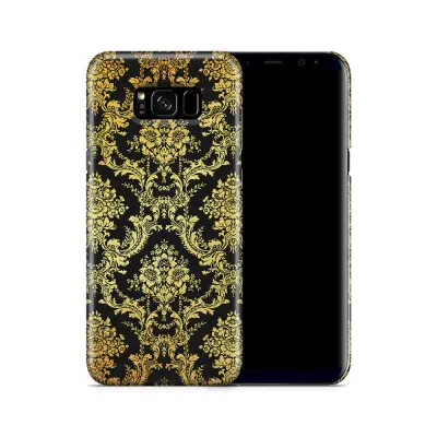 Skal till Samsung Galaxy S8 Plus - Damask - Guld/Svart
