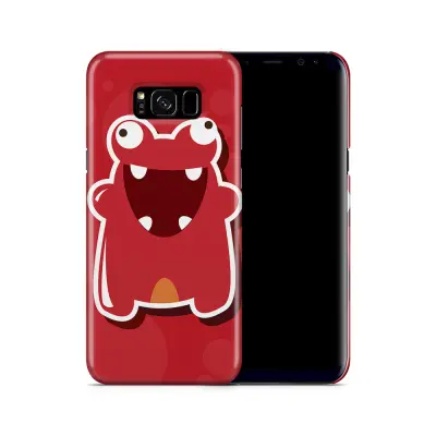 Skal till Samsung Galaxy S8 Plus - Glatt Bubbelmonster - Röd