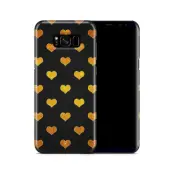 Skal till Samsung Galaxy S8 Plus - Hjärtan - Guld/Svart