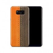 Skal till Samsung Galaxy S8 Plus - Läder - Orange/Brun