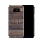Skal till Samsung Galaxy S8 Plus - Mörkbetsade plank