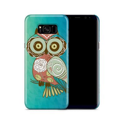 Skal till Samsung Galaxy S8 Plus - Orientalisk uggla - Blå