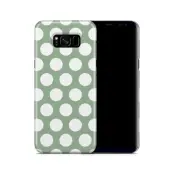 Skal till Samsung Galaxy S8 Plus - Polka - Grön