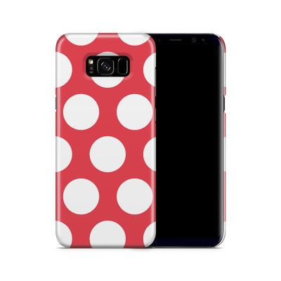 Skal till Samsung Galaxy S8 Plus - Polka - Magenta
