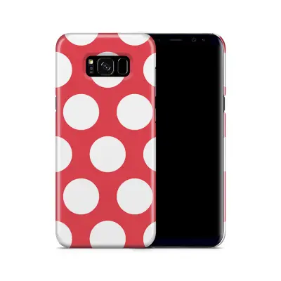 Skal till Samsung Galaxy S8 Plus - Polka - Magenta