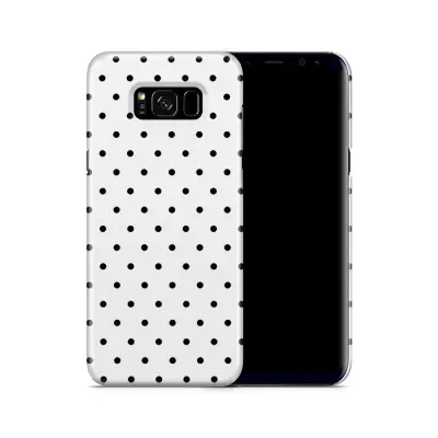 Skal till Samsung Galaxy S8 Plus - Polka - Vit