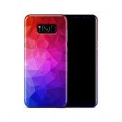 Skal till Samsung Galaxy S8 Plus - Polygon - Blå/Lila/Röd