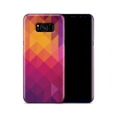Skal till Samsung Galaxy S8 Plus - Polygon - Gul/Rosa