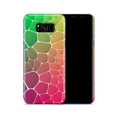 Skal till Samsung Galaxy S8 Plus - Skifferstenar - Rosa/Grön