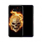 Skal till Samsung Galaxy S8 Plus - Skull on fire