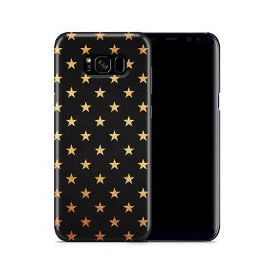 Skal till Samsung Galaxy S8 Plus - Stjärnor - Guld/Svart