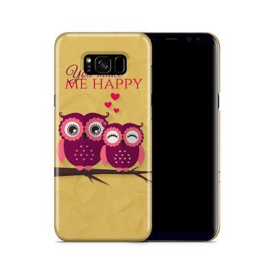 Skal till Samsung Galaxy S8 Plus - Ugglor - You make me happy