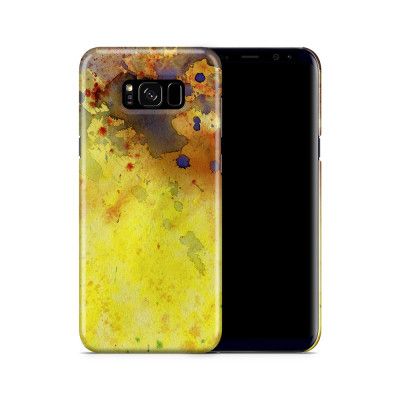 Skal till Samsung Galaxy S8 Plus - Vattenfärg - Gul/Blå