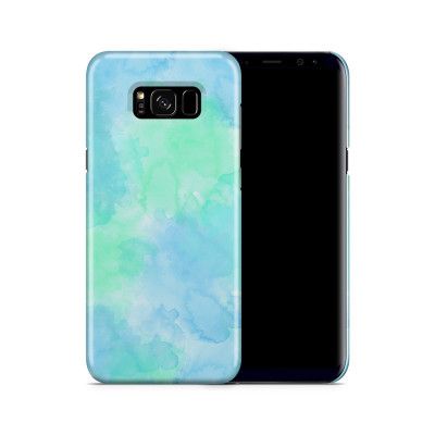 Skal till Samsung Galaxy S8 Plus - Vattenfärg - Ljusblå