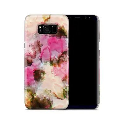 Skal till Samsung Galaxy S8 Plus - Vattenfärg - Svart/Ljusrosa