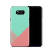 Skal till Samsung Galaxy S8 Plus - Vinklar - Turkos/Rosa