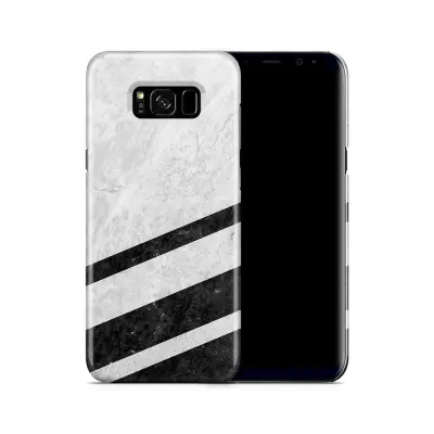 Skal till Samsung Galaxy S8 Plus - White Striped Marble