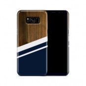 Skal till Samsung Galaxy S8 Plus - Wood ränder - Mörkblå