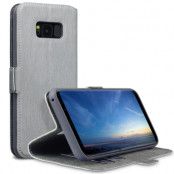 Slimmat Plånboksfodral till Samsung Galaxy S8 Plus - Grå