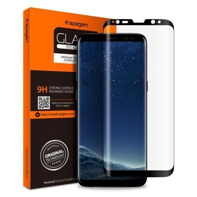 SPIGEN Härdat Glas Tr Case Friendly Galaxy S8 Svart