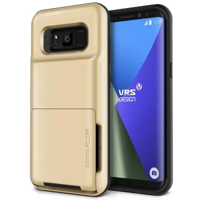 Verus Damda Folder Card Slot Skal till Samsung Galaxy S8 Plus - Gold