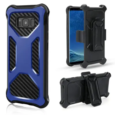 2-in-1 mobilskal med bältesfodral till Galaxy S8 - Blå