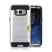 Brushed Combo Mobilskal med kortplats Samsung Galaxy S8 - Silver