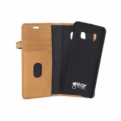 BUFFALO Plånboksväska läder till Samsung S8 - Cognac