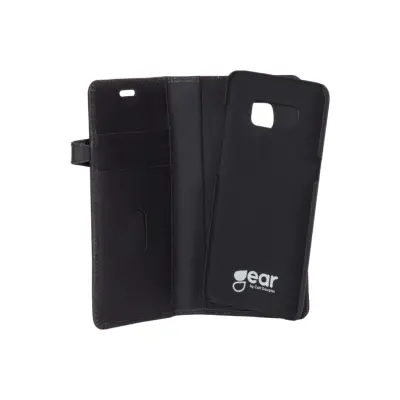 BUFFALO äkta läder Plånboksväska läder till Samsung S8 - Svart