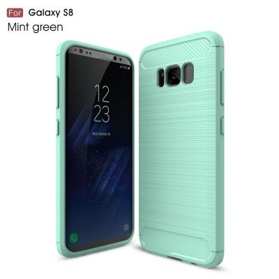 Carbon Brushed Mobilskal till Samsung Galaxy S8 - Mint