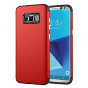 Carbon Combo Mobilskal till Samsung Galaxy S8 - Röd