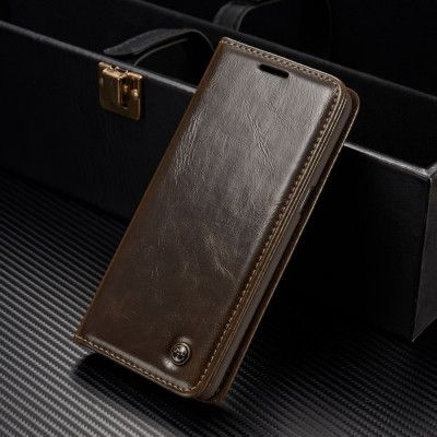 Caseme Oil Wax Plånboksfodral Samsung Galaxy S8 - Brun