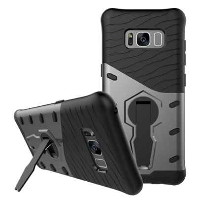 Deltaco Sniper Skal med Stativ för Samsung Galaxy S8 - Mörkgrå