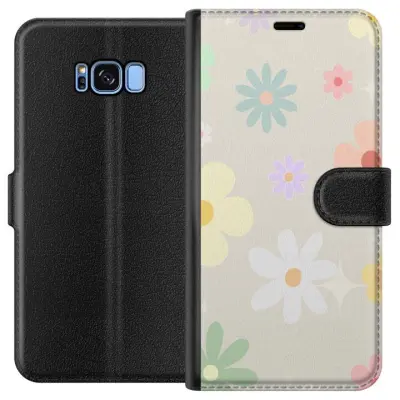 Plånboksfodral till Samsung Galaxy S8 med fejdande blommor