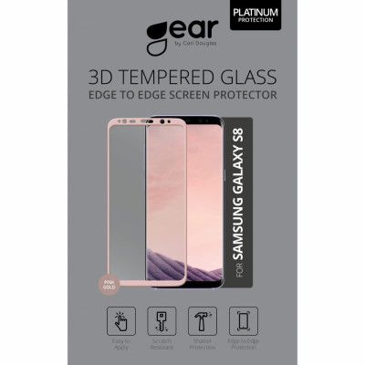 GEAR Härdat Glas 3D Full Cover Samsung S8 - Rosegold