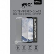 GEAR Härdat Glas 3D Full Cover Samsung S8 - Silver