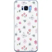 Mobilskal till Samsung Galaxy S8+ med Blommor och fjärillar