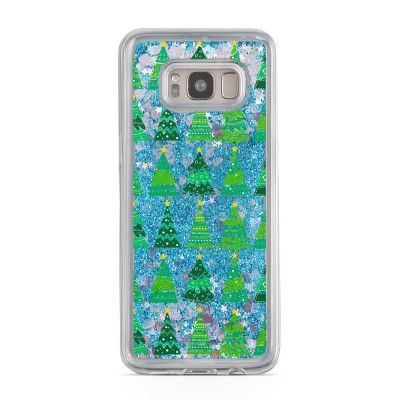 Glitter skal till Samsng Galaxy S8 - Christmas trees