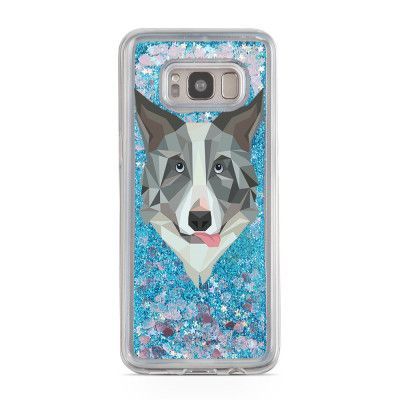 Glitter skal till Samsng Galaxy S8 - Doberman Pinscher