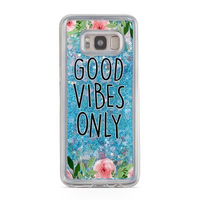 Glitter skal till Samsng Galaxy S8 - Good Vibes Only