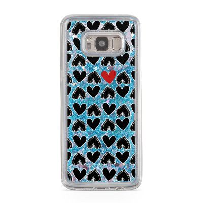 Glitter skal till Samsng Galaxy S8 - Hearts
