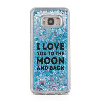 Glitter skal till Samsng Galaxy S8 - Moon and Back