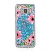 Glitter skal till Samsng Galaxy S8 - Pink Flowers